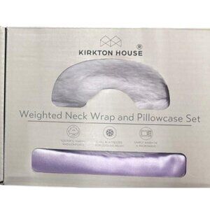 Kirkton House Lilac Weighted Neck Wrap with Matching Satin Pillowcase Set